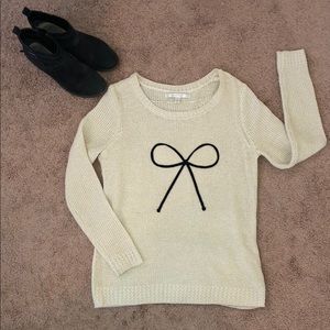 Gold sparkle Bow sweater